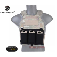 Emerson M4 Triple Magazine Pouch Panel For 420 419 Plate Carrier Tactical Vest Airsoft Combat CS Game Protect Gear