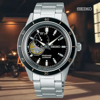 【SEIKO 精工】Presage Style60s 復刻 小鏤空紳士機械錶-黑40.8nn_SK028(SSA425J1/4R39-00Z0D)