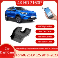 For MG ZS EV EZS 2018 2019 2020 2021 2022 2023 4K New HD Dash Cam Loop Video Memory Card Wide Angle Night Vision Car Accessories