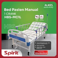 SPIRIT l Hospital bed 1 Crank l Ranjang Pasien / Bed Pasien Dengan Matras & Tanpa Matras Tanpa Matra