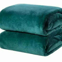 Selimut Bulu Polos Tebal 160x200cm Dewasa Premium - Hijau Botol