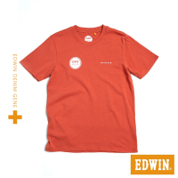 EDWIN PLUS+ 印花章短袖T恤-男-桔色