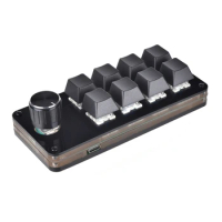 8 Key Macro Programmable Keyboard Mechanical Gaming Macro Keyboard with Knob