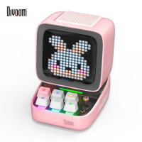Divoom Ditoo-Pro Portable Bluetooth Speaker Retro Pixel Art Alarm Clock DIY LED Display Board, Cute Gift Home Light Decoration