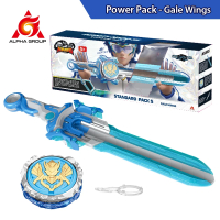 Infinity Nado 6 Power Pack - Gale Wings 39ซม. ดาบมาตรฐาน Launcher 4-In-1โหมด Spinning Top โลหะ Gyro 
