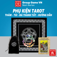 Phụ kiện chơi bài Tarot - Túi nhung Tarot -Thảm vải - Đá thanh tẩy - Hướng dẫn Tarot - Bói bài Tarot