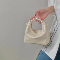 Small Design Pearl Handbag Women's Bag 2023 New High Grade Chain Crossbody Bag Small Fresh Dumpling Bag