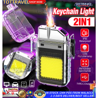 Hot Selling ⚡️ COB Work Lights Keychain Light COB 2in1 Flashlights Rechargeable Mini Lampu Suluh Li