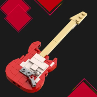 MOC Fender Stratocaster Guitar Bricks Decoration Handicrafts Collection Building Block Music-lover Kid Toy Birthday Gift Juguete