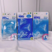 Karet dot silikon huki gepeng Isi 3 pc ukuran S M atau L - empeng bayi - ukuran M
