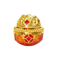 【金品坊】黃金擺件時來運轉聚寶盆 0.19錢±0.03(純金999.9、可串珠或編繩、黃金串珠)
