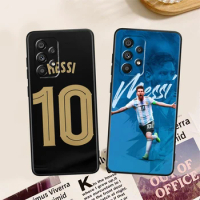 Soccer Superstars M-Messi For Samsung A53 A52 A33 A32 A51 A71 A21S A13 A73 A50 A22 A23 A03 A72 A54 A12 5G Black Phone Case
