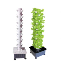 15 Layers 45 Plants Grow Tower Hydroponics Equipment Vertical Indoor Garden Kit With Water Tank, Pump And Timer
