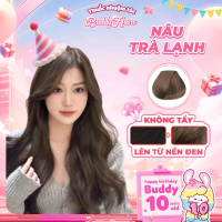 Thuốc nhuộm tóc Nâu Trà Lạnh không cần dùng Thuốc tẩy tóc Buddyhairs, Buddy.hairs, Buddyhair