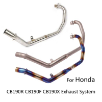 51 mm Exhaust System for Honda CB190R CB190F CB190X Motorcycle Header Mid Link Pipe Slip On Stainless Steel Titanium Alloy
