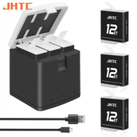 JHTC Battery For Gopro Hero 12 Extended Batteries Charger 1800mah For Gopro Hero 11 Hero 10 Hero9 Hero12 Camera Accessories