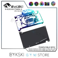 Bykski GPU Block Use for Colorful IGame RTX 3060 / 3060TI Mini OC Video Card,with Backplate VGA Cooler 5V/12V N-IG3060TIMINI-X