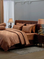 ปลอกหมอนหนุน รุ่น JESSICA COTTON JACQUARD SILKSHINE ลาย QS745 สีSienna
