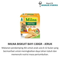 Milna Biskuit Bayi 130gr - Snack Bayi 6-12 Bulan Jeruk