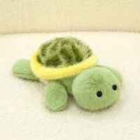 2026 New Model Lying Flat Plush Toy Palm-sized Cute Mini Car-mounted Lying Turtle Doll Children's Co