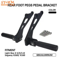 Rear FootPegs Pedal Bracket Foldable Auxiliary Pedal Foldable Anti-Slip For Surron Sur-Ron X Segway X160 X260 Dirt Bike
