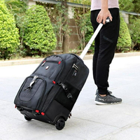 瑞士拉桿背包後背旅行包兩用女超輕便大容量商務學生書包男帶輪子 全館免運