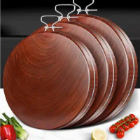 Imported authentic iron wood cutting board, antibacterial and mold resistant household cutting board, thickened circular board,