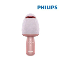 【Philips 飛利浦】唱放一體K歌麥克風 藍牙無線K歌神器 行動KTV (DLM9318CB) 粉色