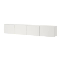 PLATSA 壁面收納櫃, 白色 fonnes/白色, 240x42x40 公分