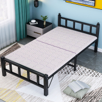 Foldable Bed Single Metal Bed Frame Single Folding Singl Delivery To SG e Simple Double Portable Home Lunch Break Hard Board 单人床