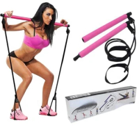 Yoga Adjust Yoga Pilates Exercise Stick Pilates Bar Kit with Resistance Bands for Workout