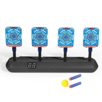 Electric Soft Bullet Gun Target with Electronic Scoring and Auto Reset Function for Nerf Pistol Rifle Toys Weapons Water Balls