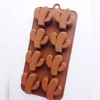 Silikon Kaktus Cetakan Coklat silikon kaktus