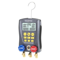 Pressure Gauge Refrigeration Digital Vacuum Pressure Manifold Tester Meter HVAC Temperature Tester Gauge Meter