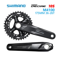 SHIMANO DEORE M4100 2X10 Speed Crankset FC-M4100-2 170/175mm Crank Arm With BB52 Bottom for MTB Bicycle 26-36T Chainring Parts