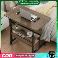 [AK]Meja Laptop Lipat Adjustable dengan Roda Meja Laptop Roda Meja Kerja Adjustable Meja Belajar Por