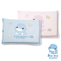 【愛吾兒】酷咕鴨 Ku.Ku 嬰兒感溫記憶趴枕+枕套(加厚)(藍色/粉色)(KU2026)