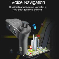 100pcs T15 Bluetooth 5.0 AUX Receiver Car MP3 Player FM Transmitter Dual USB Car Charger USB Flash
