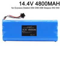14.4V Battery for Ecovacs Deebot D54 D56 D58 Deepoo 543 540 550 560 570 580 Vacumm Cleaner battery SC 4800mAh NIMH Battery