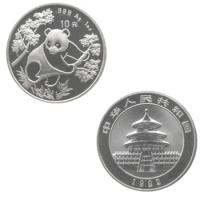 1992 China 1oz Ag.999 Silver Panda Coin UNC