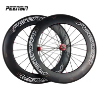 700C 88mm Carbon Wheel OEM Cycle UD Wheelset Tubular-Clincher Road Bike Rim 23mm EMS/TNT Quick Delivery Southeast Asia Countries