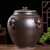 景德鎮仿古陶瓷米缸帶蓋家用30斤50斤裝面粉桶廚房五谷雜糧儲存缸