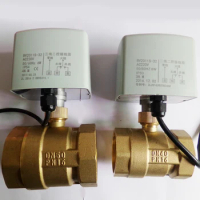 DN50 2 inch 2 way 3 wires 1 control Electric Ball Valve Brass Motorized Ball Valve Electric actuated Ball valve