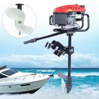 4-stroke 6 HP Outboard Motor Boat Engine 170cc Heavy Duty Boat Engine w/Air Cooling System Single Cylinder Fishing Boats Engine