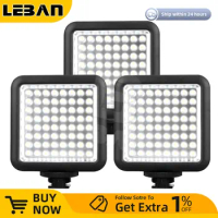3PCS Godox LED 64 photo camera lights Video Lamp LED64 Lights For Nikon Canon Sony Digital Camera Camcorder DV