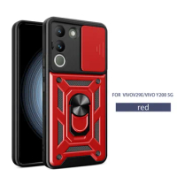 For Vivo V29e Global Case Magnetic Car Ring Shockproof Armor Stand Holder Phone Cases For Vivo Y200 Y 200 5G Cover