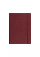 THEIMPRINT SAFFIANO LEATHER A5 NOTEBOOK - LINED PAGES - HARDBOUND - BURG