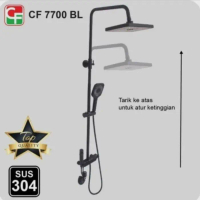 Sale SHOWER TIANG SET HITAM CARLO FIOTINI - pianoblackSale