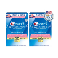 【Crest】(明星組)3DWhite 溫和型美白牙貼2入．去除10年牙漬(14天份/盒 2入組)