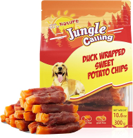 Jungle Calling Dog Treats Skinless Chicken Wrapped Sweet Potato Gluten and Grain Free Chewy Dog Bite